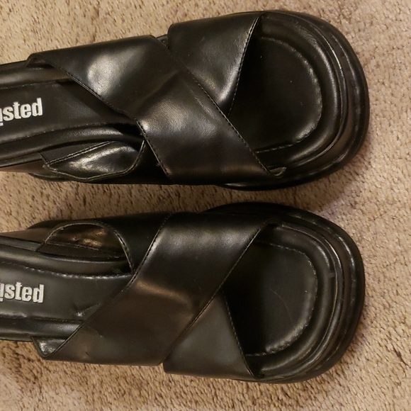 Unlisted Black Platform Slip On Heel Sz 8 - Picture 3 of 11